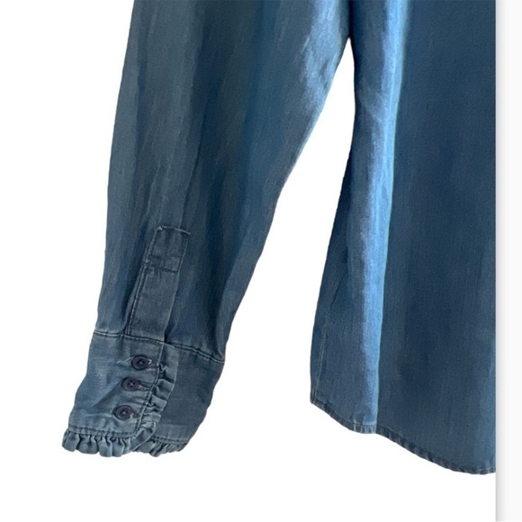 Kensie Chambray Maysen Denim Top - Picture 5 of 5